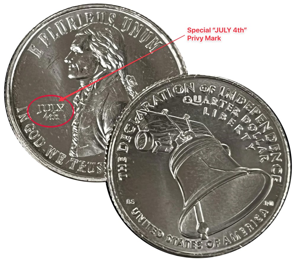 United States Mint to Produce Limited-Edition Fourth of July Declaration of Independence Quarters