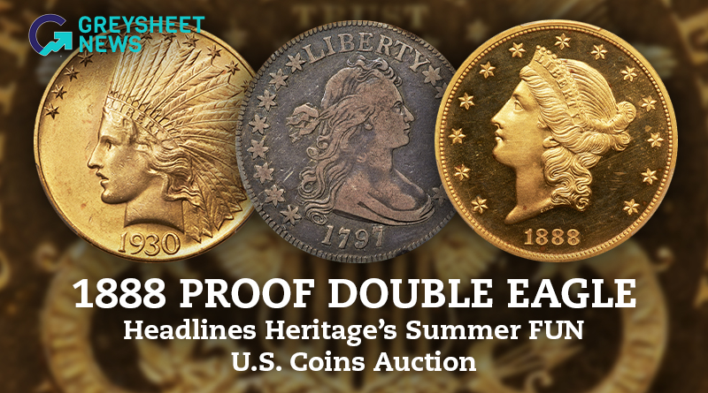 1888 Proof Double Eagle Headlines Heritage's Summer FUN U.S. Coins Auction