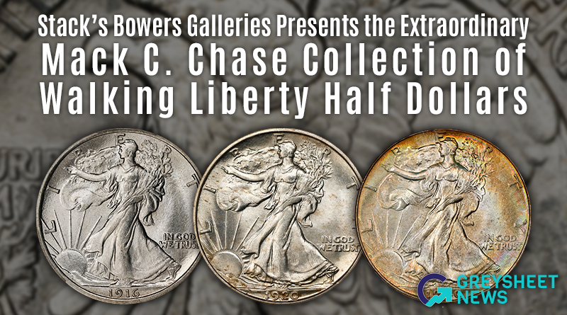 Stack's Bowers Galleries Presents the Extraordinary Mack C. Chase Collection of  Walking Liberty Half Dollars in the 2026 Global Showcase Auction