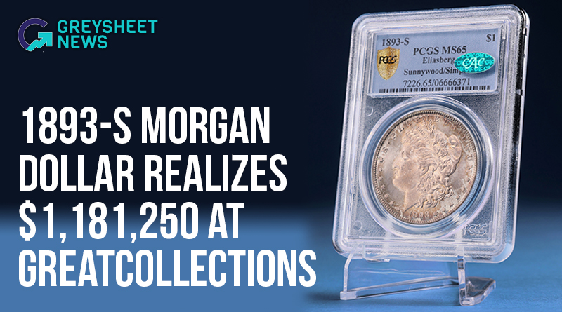 1893-S Morgan Dollar Realizes $1,181,250 at GreatCollections