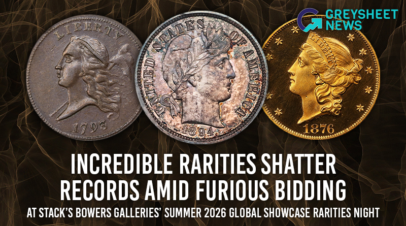 Incredible Rarities Shatter Records Amid Furious Bidding at  Stack’s Bowers Galleries’ Summer 2026 Global Showcase Rarities Night Session