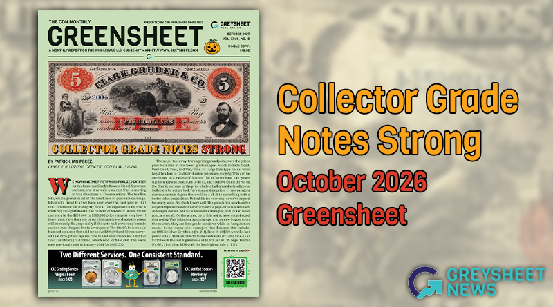 October 2026 Greensheet Market Analysis: Collector Grade Notes Strong