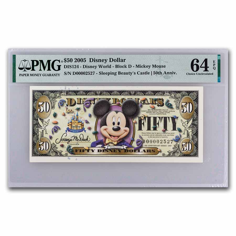 1745 ディズニー ダラー DISNEY DOLLARS 50ドル 50周年記念紙幣 ...