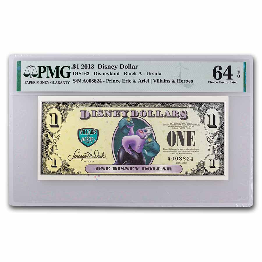 Disney - ディズニーダラー　Disney dollars　レア 2000 $10 Disney Dollar Donald PMG 64 EPQ (DIS67) - Elite